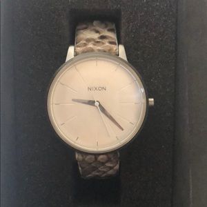 Nixon Leather Watch, snake skin pattern